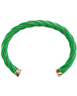 Bottega Veneta Twist Cuff Bracelet - Green