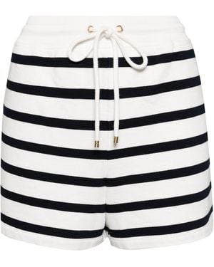 FRAME Striped Baseball Shorts - White