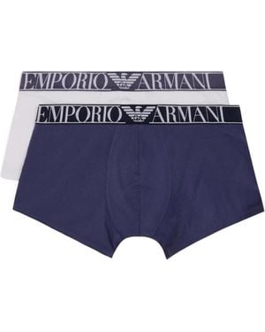 Emporio Armani Elastic Waist Underwear Two-Piece - Blue