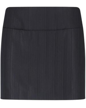 Dondup Erotica Striped Zipped Skirt - Black