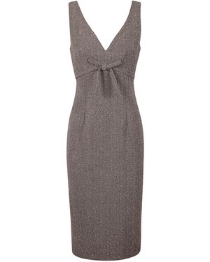 ERMANNO FIRENZE Bow Detail Dress - Brown
