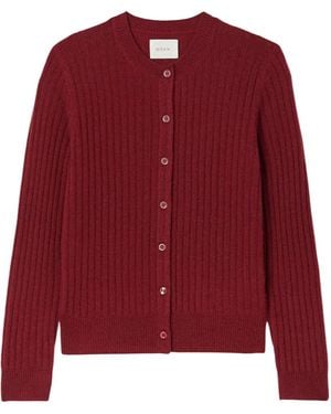Doen Dana? Ribbed Cashmere Cardigan - Red