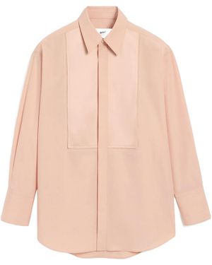 Ami Paris Ami Logo Patch Oversized Shirt - Natural