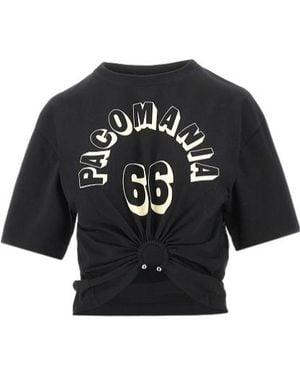 Rabanne Printed Piercing T-Shirt - Black