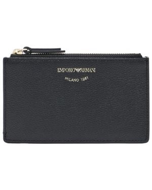 Emporio Armani Zipped Card Holder - Black