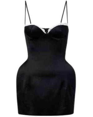 Magda Butrym Crochet-Trimmed Cotton Bustier Dress - Black