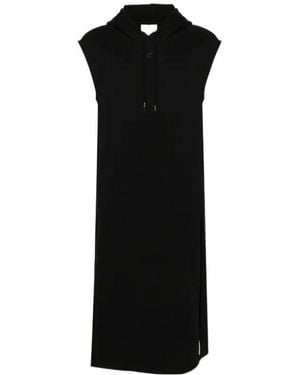 Courreges Sleeveless Hooded Maxi Dress - Black