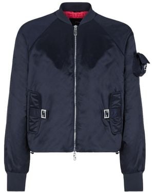 Fendi Nylon Bomber Jacket - Blue