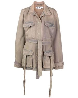 Off-White c/o Virgil Abloh Dyed Denim Cargo Field Jkt A No Co - Natural