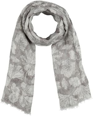 Brunello Cucinelli Floral Print Sheer Scarves - Gray