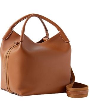 Loro Piana Bale Large Leather Bag - Brown