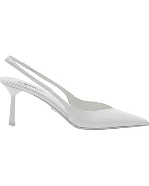 Prada Slingback Pointed-Toe Pumps - White