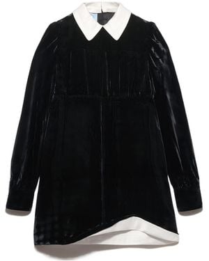 Prada Velvet Mini-Dress - Black