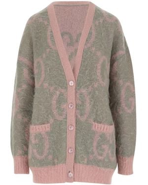Gucci Reversible Gg Cardigan - Grey