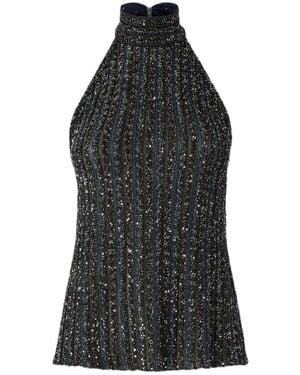Missoni Sequin-Embellished Halterneck Top - Black
