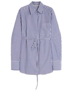 Sportmax Firma Striped Button-Up Shirt - Purple