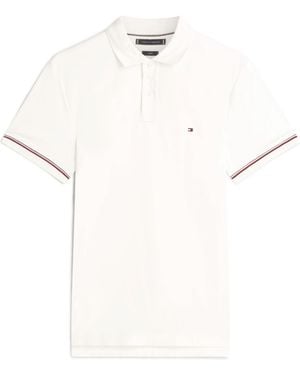 Tommy Hilfiger Logo Short Sleeve Polo Shirt - White