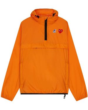 COMME DES GARÇONS PLAY Comme Des Garçons Play X K-Way Half Zipped Jacket - Orange