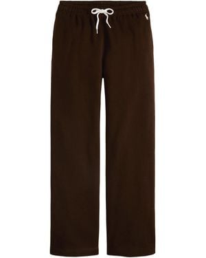 Polo Ralph Lauren Logo Embroidered Drawstring Trousers - Brown
