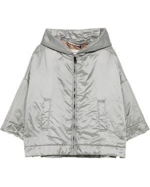 Max Mara Fiore Hooded Jacket - Gray
