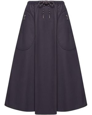 Moncler Drawstring Midi Skirt - Blue