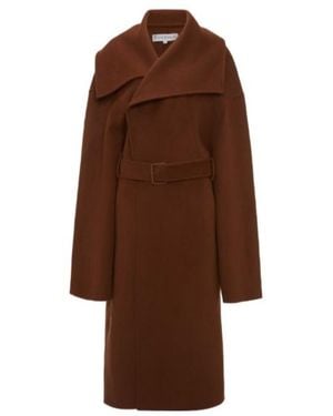 JW Anderson Jw Anderson Belted Wrap Coat - Brown