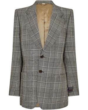 Gucci Italian Structured Blazer - Gray