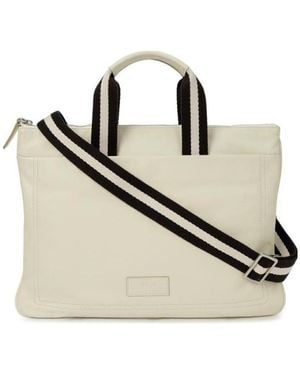 Bally Logo Patch Shoulder Bag - Natural