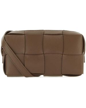 Bottega Veneta Mini Cassette Crossbody Bag - Brown
