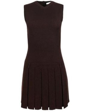 Sandy Liang Millie Mini Dress - Brown