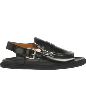 Marni Loafer Sandals - Black
