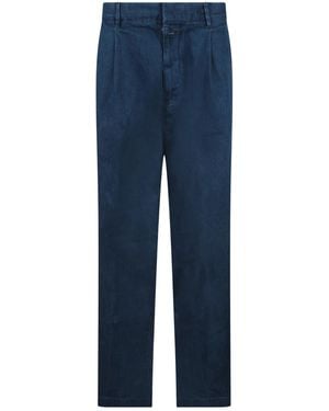 Closed Cotton Trousers - Blue