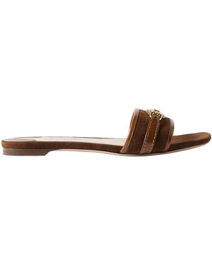 Tom Ford Whitney Logo Embellished Slippers - Brown