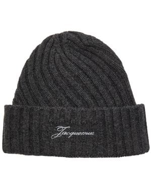 Jacquemus Cashmere And Wool-Blend Beanie - Black