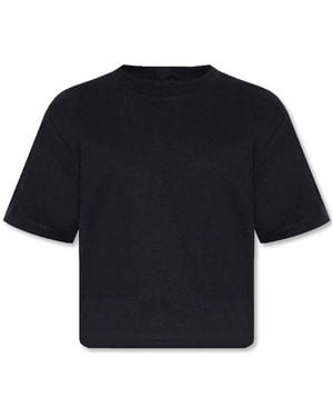 Helmut Lang Logo Embossed Crewneck T-Shirt - Blue