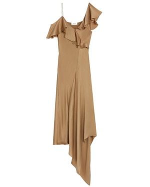 Celine Asymmetric Lingerie Dress - Metallic
