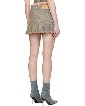 MISBHV Monogram-Jacquard Denim Miniskirt - Black