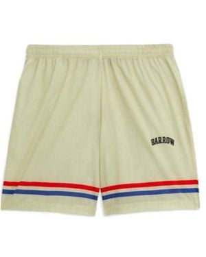 Barrow Logo Printed Knee-Length Shorts - Natural