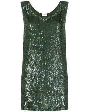 P.A.R.O.S.H. Sequined Sleeveless Vest - Green