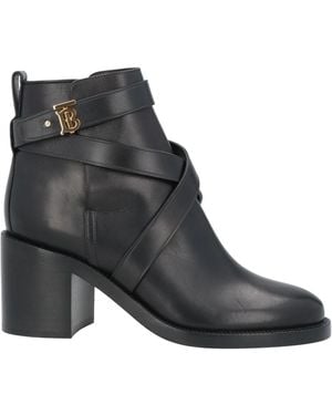 Burberry Leather Ankle Boots - Black