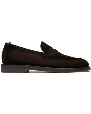 Officine Creative Suede Penny Loafers - Black
