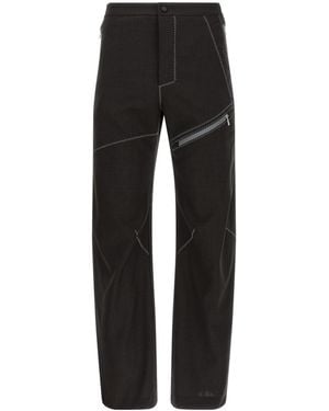 Kiko Kostadinov Fosco Zigzag Stitch Trousers - Black