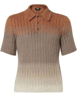 Fendi Short-Sleeved Polo Shirt - Brown