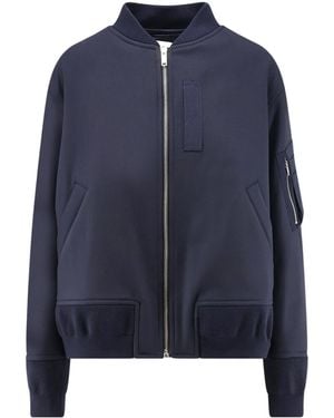 Semicouture Zip Pocket Bomber Jacket - Blue