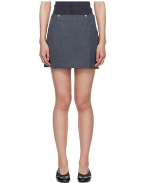 【関税込み】Paloma Wool ネイビー Whip ミニスカート WHIP-Mini skirt with a tight ribbed waistband and a slightly