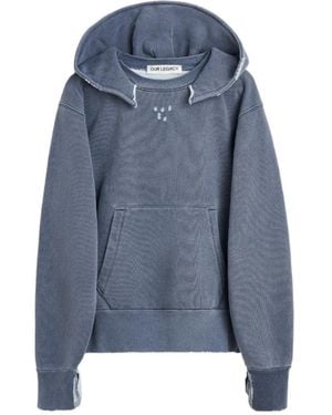 Our Legacy Faded Effect Hoodie - Blue