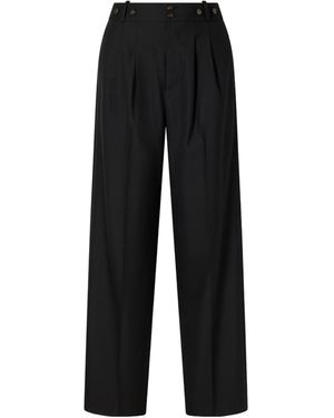 Doen Olivia Pleated Trousers - Black