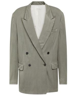 Dries Van Noten Long-Sleeved Suit Jacket - Gray