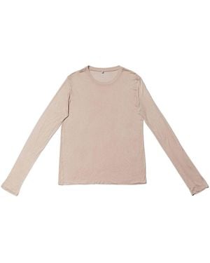Baserange Long-Sleeve Round-Neck Top - Natural