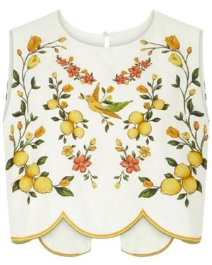 FARM Rio Patterned Sleeveless Vest - Metallic